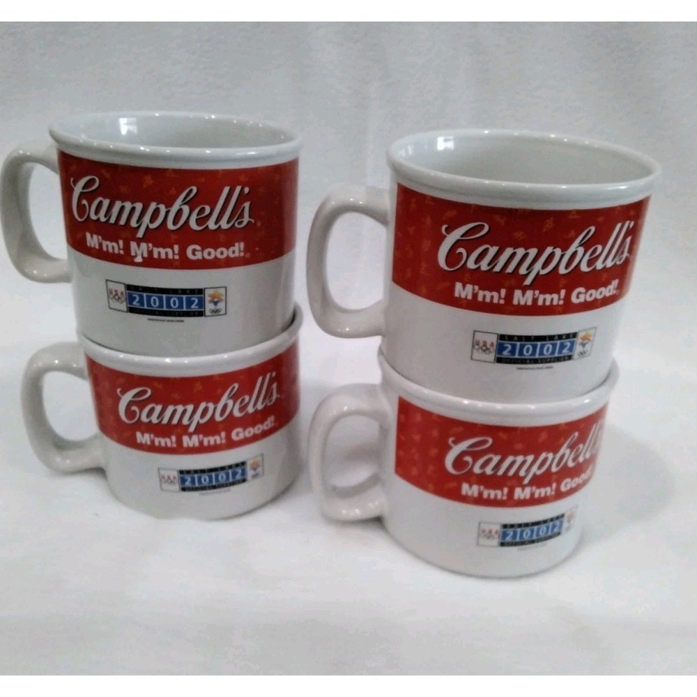 2002 Winter Olympic Campbell Soup Mugs (4),